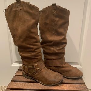 Tall brown boots